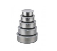 Набір судочків Zauberg 5-пр з пласт. кришками  (10/12/14/16/18см) 