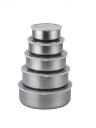 Набір судочків Zauberg 5-пр з пласт. кришками  (10/12/14/16/18см) 