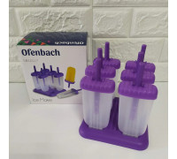 Набір форм для морозива Ofenbach із пластику на підставці 6 шт. (фіолетовий)