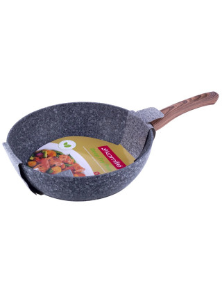 Сотейник Kamille Grey marble Ø28 см. з антипригарним покриттям з алюмінію
