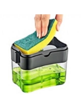 Дозатор для рідкого мила кухонний 750 мл з мочалкою Akay plastik