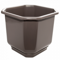 Вазон з підставкою "Дама" 08*08 см. 0,28 л. (капучино) *11