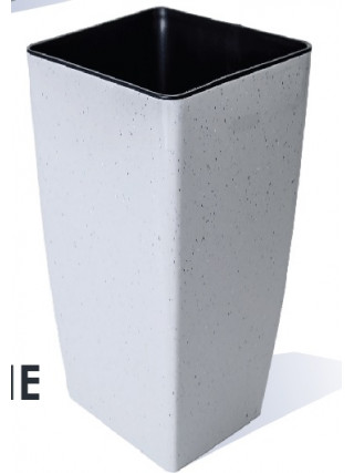 Вазон "Квадро Stone" 16*16*30 см. (світлий бетон)