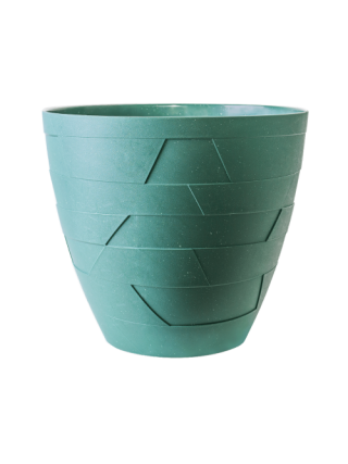 Вазон зі вставкою "Керамо" 19,5*17,5 см (зелений бетон)