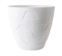 Вазон зі вставкою "Керамо" 24,5*22 см (біла троянда бетон)