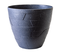 Вазон зі вставкою "Керамо" 24,5*22 см (граніт бетон)