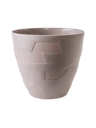 Вазон зі вставкою "Керамо" 24,5*22 см (капучино бетон)