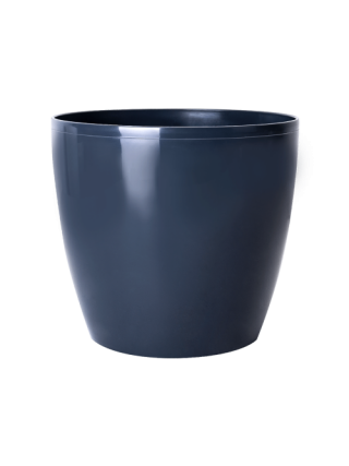 Вазон круглий "Матільда" 12*11 см. 0,9 л. (темно сірий) *6