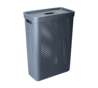 Корзина для білизни 25 л "Simple" вузька 39*19*54 см  (граніт)