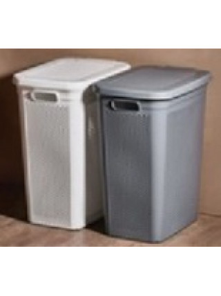 Кошик для білизни вузький SOLARO  з боковим відкриттям 29*41,5*51см (сірий)