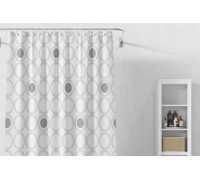 Шторка для ванної кімнати з принтом Eco Fabric PEVA Коло 180*180 см,