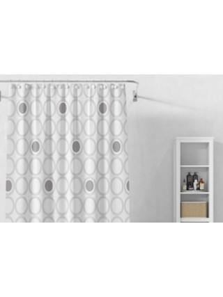 Шторка для ванної кімнати з принтом Eco Fabric PEVA Коло 180*180 см,