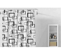 Шторка для ванної кімнати з принтом Eco Fabric PEVA Прямокутники 180*180см, 