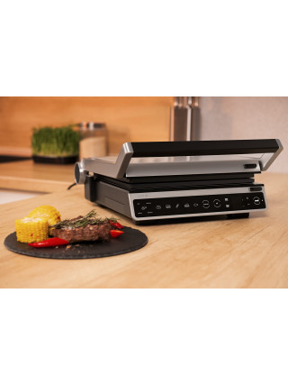 Гриль Ardesto GK-STC20 - 2000Вт/ сенсорне керування./регулювання ступ. прожарки/знімні пластини/ колір - чорний+метал.