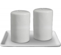 Набір для солі та перцю Ardesto, 3 предмети, порцеляна, білий