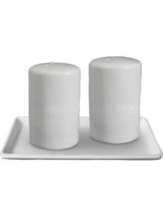 Набір для солі та перцю Ardesto, 3 предмети, порцеляна, білий