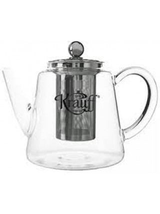 Заварник скляний Krauff 800 мл., зі з'ємним металевим ситечком