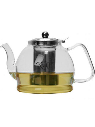 Заварник скляний Krauff 1200 мл., зі з'ємним металевим ситечком