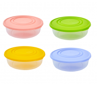 Контейнер для харчових продуктів (круглий) 0,55 л. (колір мікс)