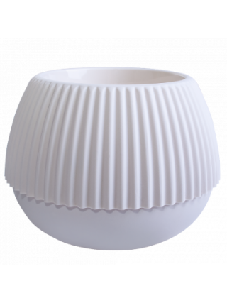 Вазон "Бохо" d17, 27*20см, 2,5л (біла троянда)