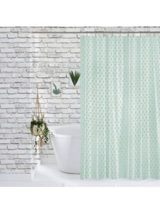 Штора для ванної кімнати та душу, з кільцями,поліестер, Dariana, JC12-6205-sage,180*180 см(жакард)