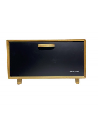 Хлібниця Kamille 36*26*23 см із бамбука, кришка із нержавіючої сталі