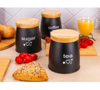 Набір ємностей Kamille Tea Sugar Coffee 3 шт