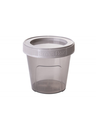 Контейнер круглий "Smart Box" 0,35 л. (коричневий прозорий) 