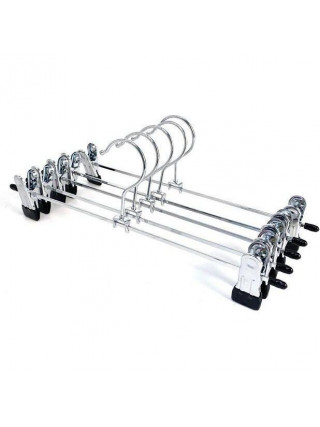 Набір вішаків з прищіпками для штанів Ardesto HouseHold 30cm, 5шт, метал, ПВХ, чорний