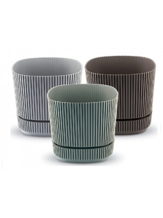 Вазон "Pera kare saksi" 2,3 л, 16,6*16,6*13см, Karasu (зелений)*20