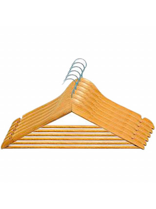 Набір вішаків для одягу IDEA HOME дерево 43*23*1,2 см (6 шт) 