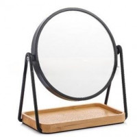 Дзеркало з підставкою 16" Ardesto 16.5x10x1.5см, скло, бамбук, метал, пластик, чорний