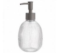 Диспенсер для мила ARDESTO Minimalism Mellon, 350мл, скло, пластик, сірий