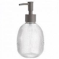 Диспенсер для мила ARDESTO Minimalism Mellon, 350мл, скло, пластик, сірий