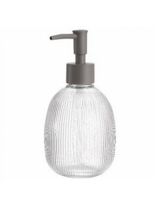 Диспенсер для мила ARDESTO Minimalism Mellon, 350мл, скло, пластик, сірий
