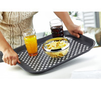 Піднос прямокутний Irak Plastik "Горошок" 27*36*2 см, антиков. малий 