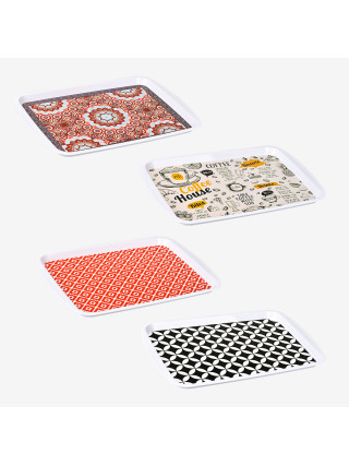 Піднос прямокутний Irak Plastik "Малюнок" 27*36*2 см, антиков. малий 