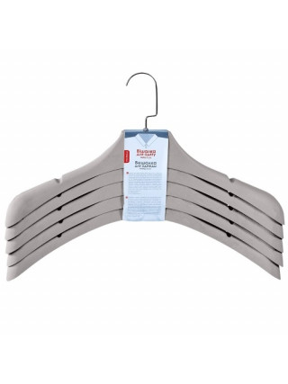 Набір вішаків для верхнього одягу Алеана 45*8 см. 5 шт. (какао)