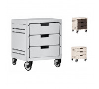 Комод на 3 шухляди на колесах (білий) 38*35*47 см.