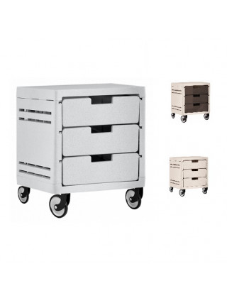 Комод на 3 шухляди на колесах (білий) 38*35*47 см.