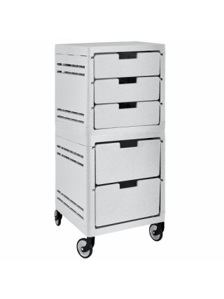 Комод на 5 шухляд на колесах (білий) 38*35*84 см.