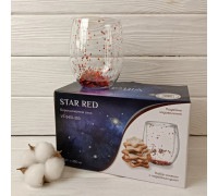 Набір склянок Vittora STAR RED 350 мл з подвійним дном VITTORA, 2 шт, 