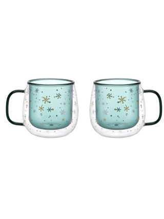 Набір чашок Vittora Північне сяйво 350 мл з подвійним дном 2 шт, 