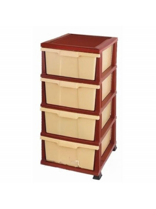 Комод Elif Plastik Classic бежевий 38*46*90 см на 4 шухляди Туреччина