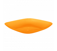 Тарілка підставна 19*19*2,8 см. (оранжевий-прозорий)