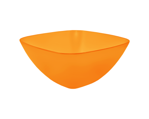 Салатниця глибока 12*12*5.5 см (оранжевий-прозорий)