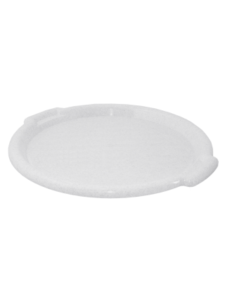 Піднос пластиковий круглий Алеана d-38,8 см., h-2,5 см. (біла троянда) 