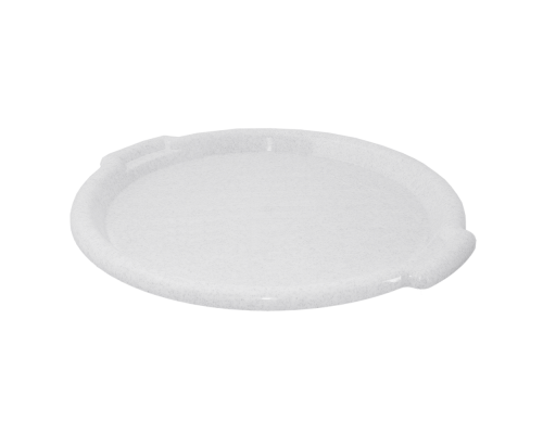 Піднос пластиковий круглий Алеана d-38,8 см., h-2,5 см. (біла троянда) 
