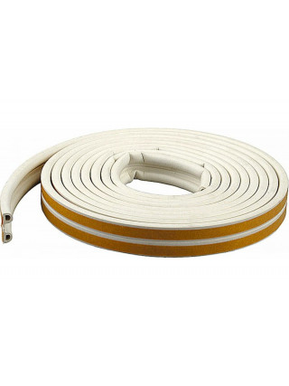 Ущільнювач для вікон та дверей PROFIL P 6 м, самоклеючий, білий 9*5,5 мм