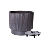 Вазон "Осло" зі вставкою d16 см. 1.9 л (граніт WOOD) 